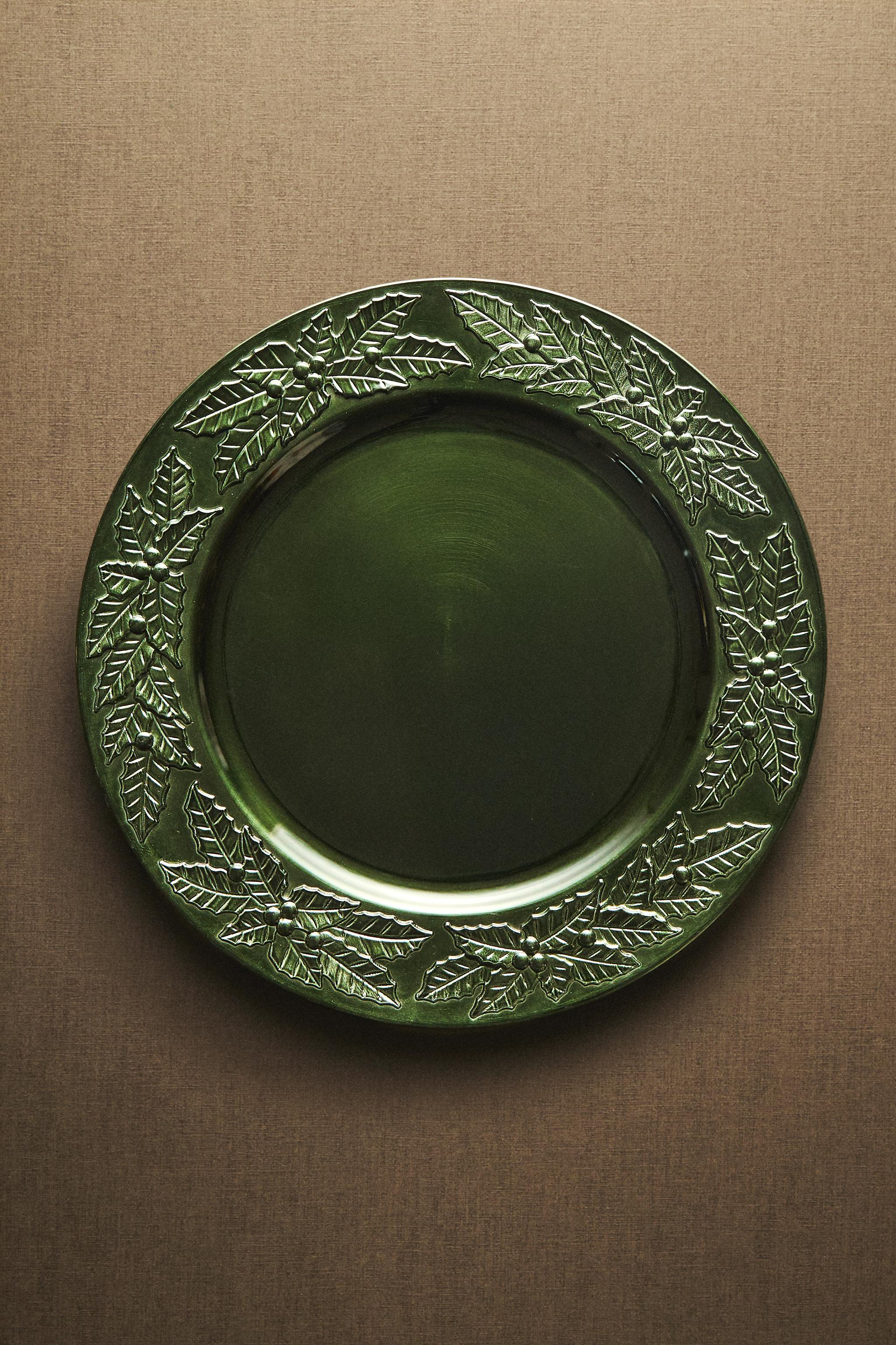 SOUS-PLAT UNI FEUILLES NOËL